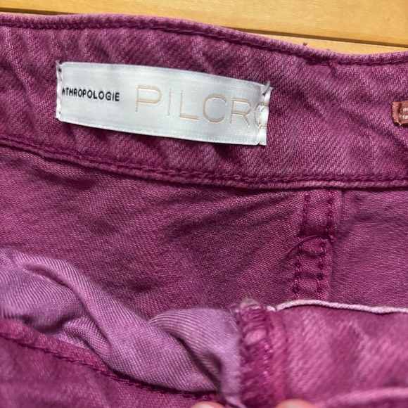 Anthropologie PILCRO Frayed Raw Hem Denim Shorts Purple Women’s Size 31 New Tag - Picture 5 of 7
